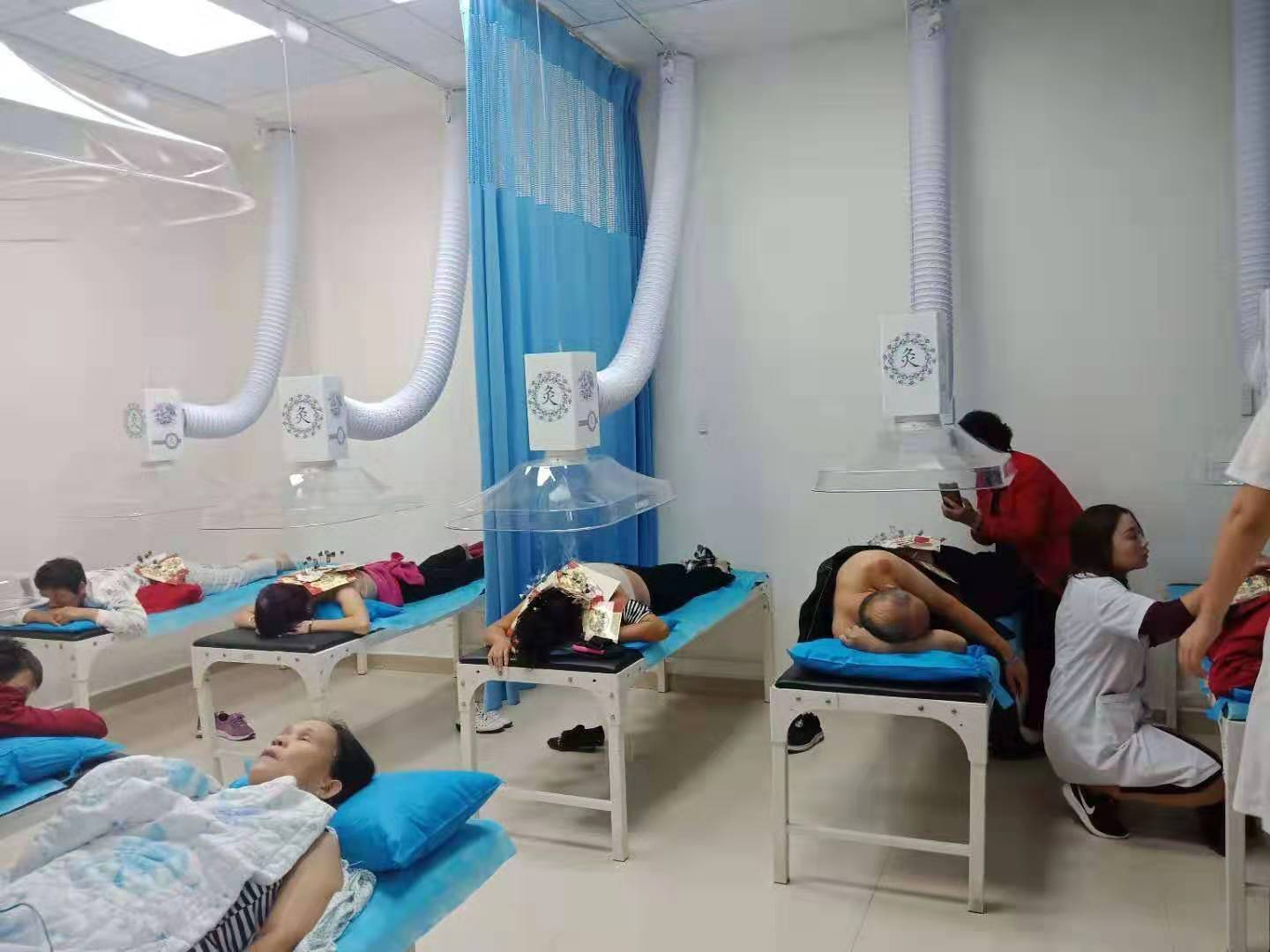 陜西中醫(yī)院(華仔)艾灸排煙系統(tǒng)安裝完工